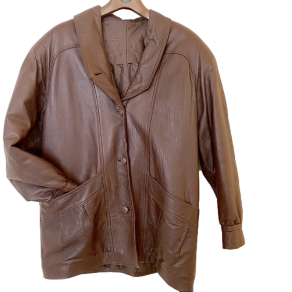 Genuine Lamb Skin Leather Jacket with polyester lining. Made in Spain. - Picture 2 of 11